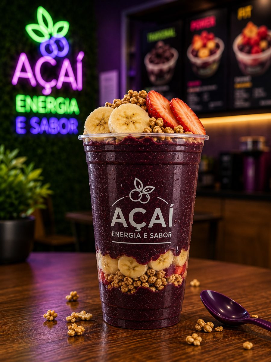 Copo personalizado para açaí, modelo 1