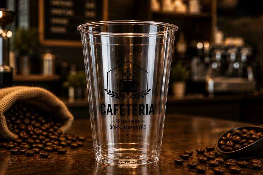 Copo personalizado para cafeteria, modelo 4