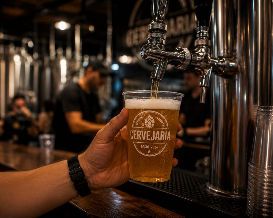 Copo personalizado para cervejaria artesanal, modelo 3