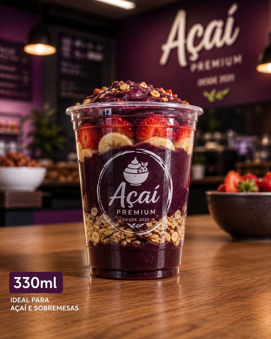Copo personalizado 330ml para açaí