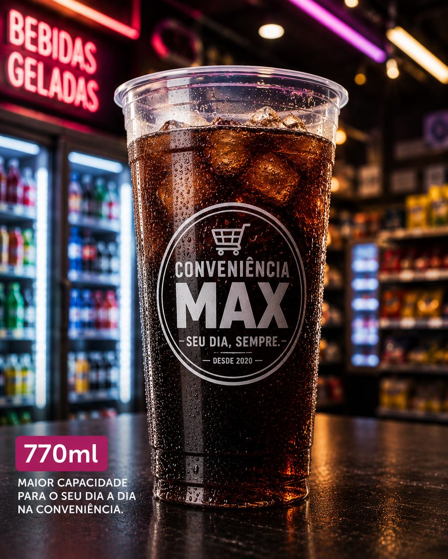 Copo personalizado 770ml para conveniência